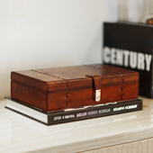 复古皮质高档样板房珠宝首饰收纳盒手表项链耳钉 分格装 饰盒摆件