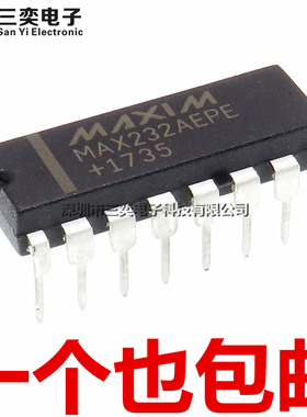 原装正品 MAX232AEPE MAX232AEPE+ DIP-16直插 RS232接口收发器IC