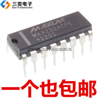 原装正品 MAX232ACPE MAX232ACPE+ DIP-16 直插 RS-232接口驱动器