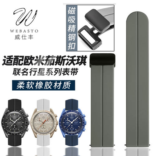 威仕丰硅胶表带适配斯沃琪联名