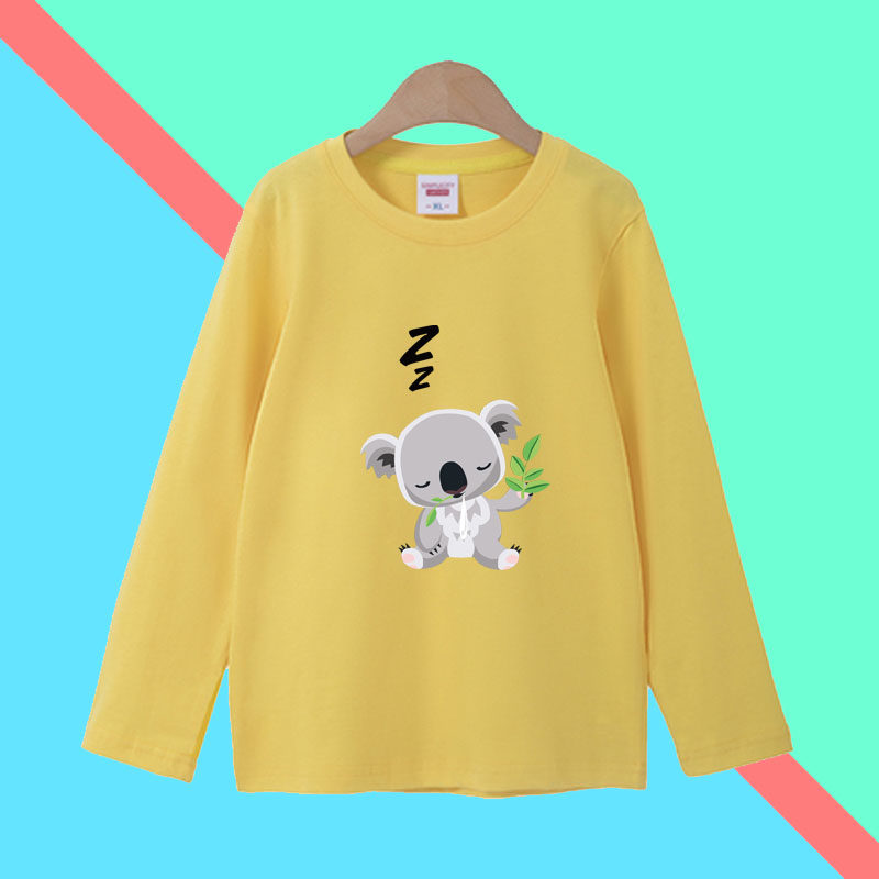 动物考拉图案t恤衫儿童 演出长袖中小童男女童幼儿园班服活动衣服
