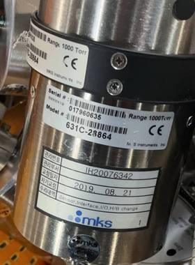 MKS真空计631C-28864，测量范围1000 Torr