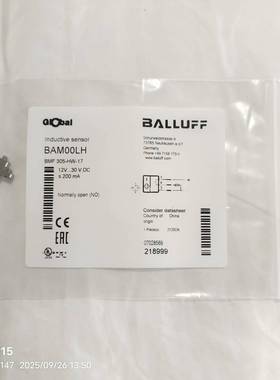 全新巴鲁夫BALLUFF接近开关，型号BAM00LH，型号B