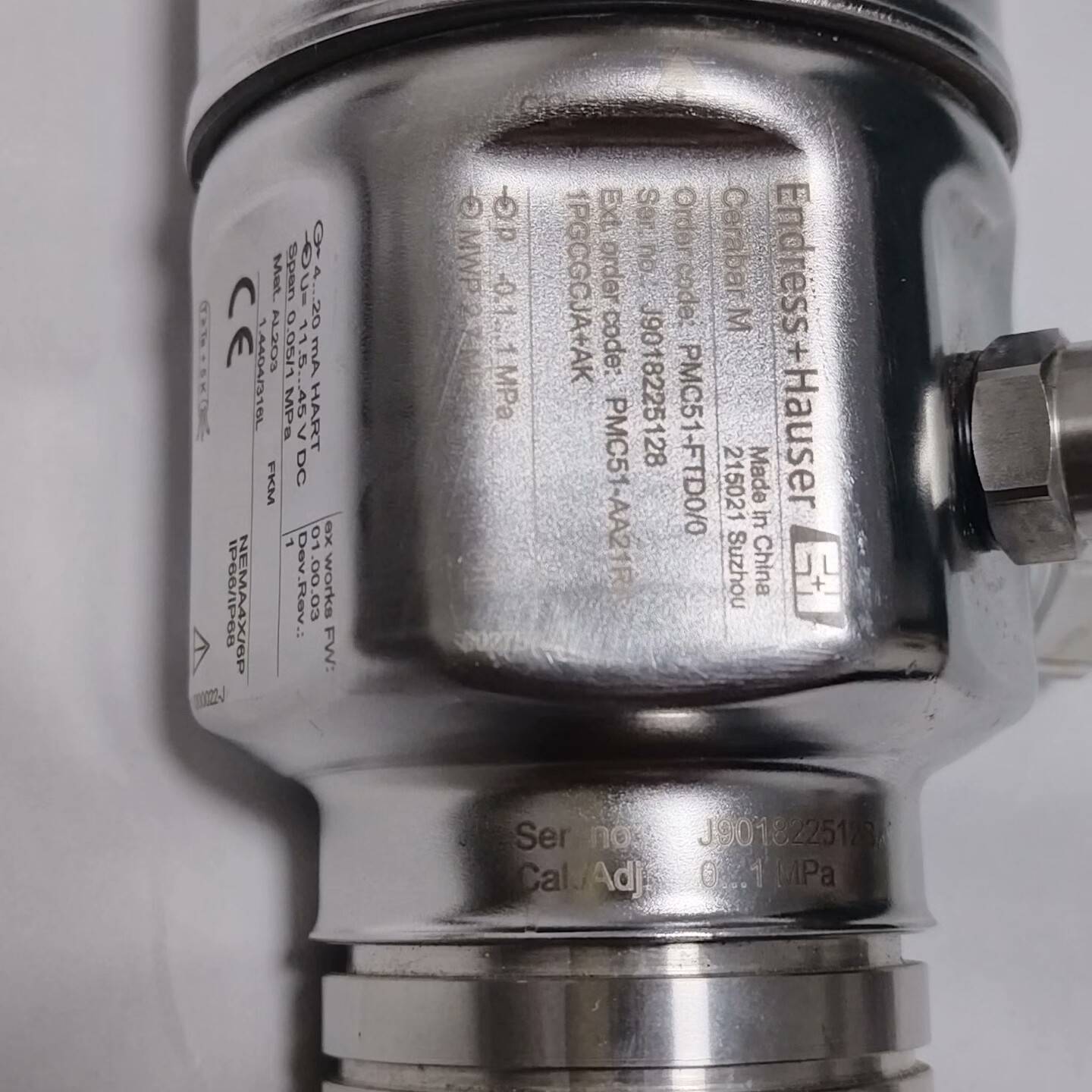 E+H恩德斯豪斯压力变送器，型号PMC51-FTD0/0，