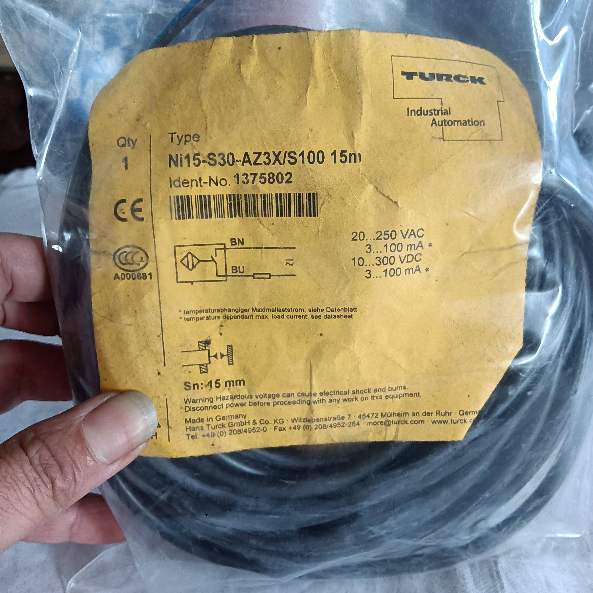 全新图尔克TURCK接近开关Ni15-S30-AZ3X/S1