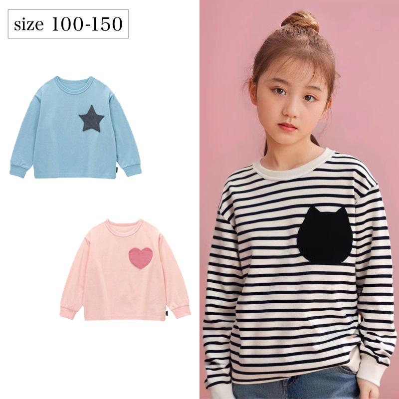 圆领洋气休闲长袖棉质T恤上衣