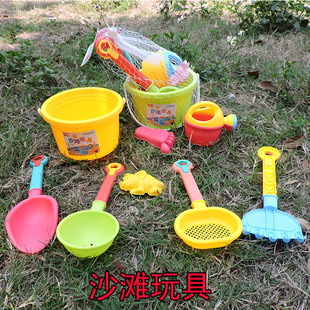 588 八件套沙滩玩具挖沙铲沙滩桶儿童海边玩沙戏水工具摆摊 11A