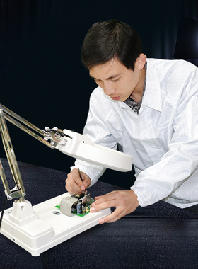 致旗正品ZQ-86Cy20倍30高清高倍台式放大镜带LED灯老人阅读修表维修用台灯100电子焊接鉴定专用300工作台1000