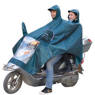 天堂电动车双人雨披牛津布加大加厚成人男摩托车雨衣女电动车单人