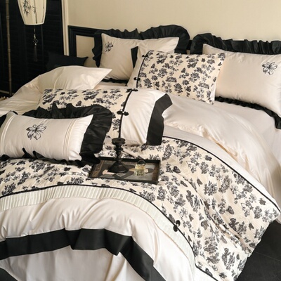 A类简约新中式风四件套春夏裸睡