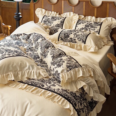 床单四件套长绒棉油画赫本风A类