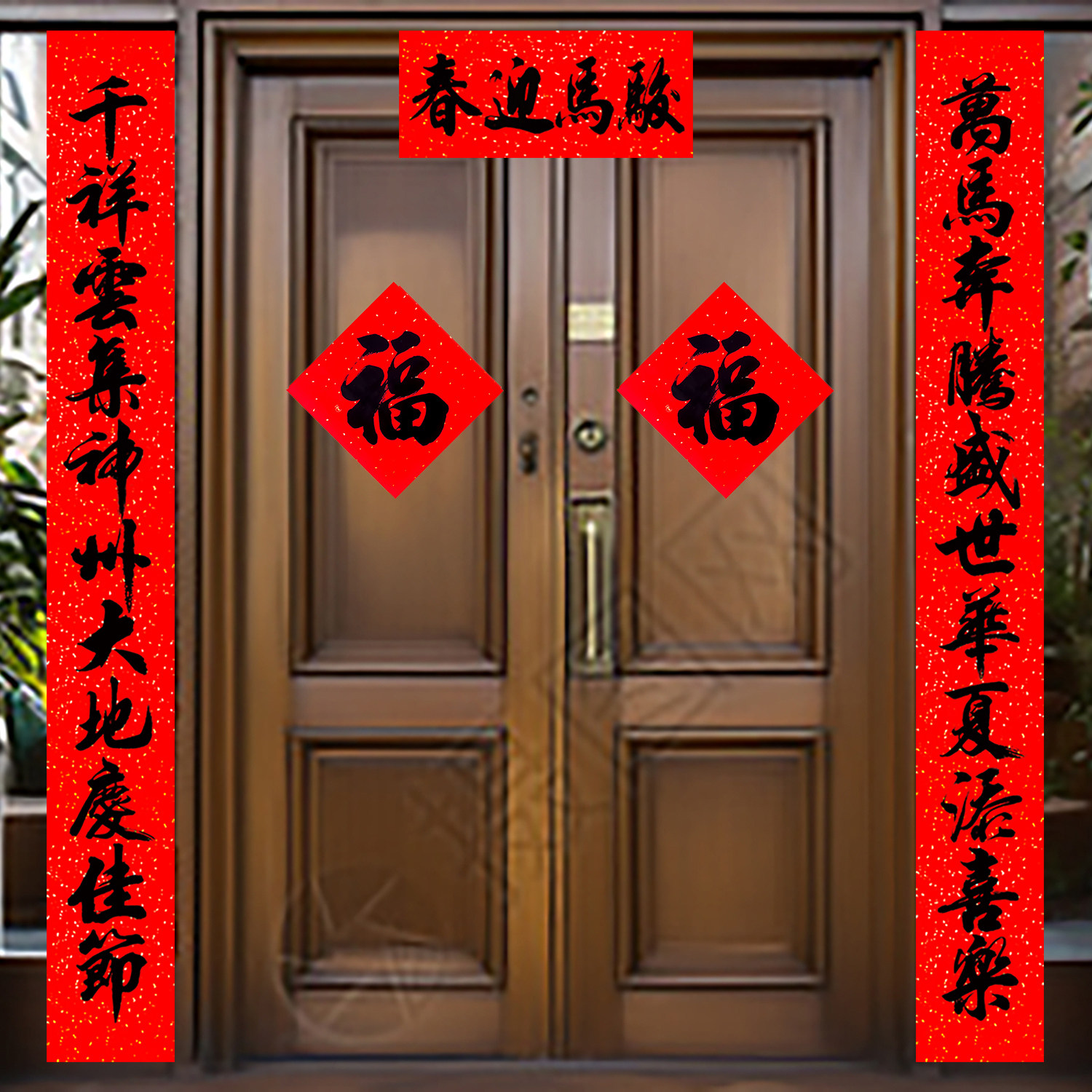 2026马年书法对联名家字体万年红不掉色春联11字实长3米新年春联