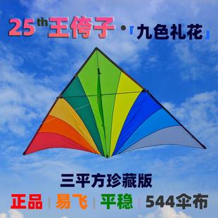 王侉子风筝珍藏版 微风轻体3平九色礼花大型 三角544伞布2025年新款