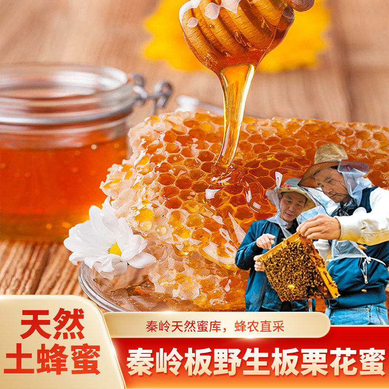 秦岭纯野生土蜂蜜板栗蜜五倍子花蜜绿色无添加中华蜜陕西特产
