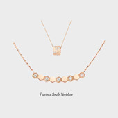 明星同款 蜂巢项链女玫瑰金色路路通锁骨链小众设计微笑情人节礼物