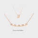 明星同款 蜂巢项链女玫瑰金色路路通锁骨链小众设计微笑情人节礼物