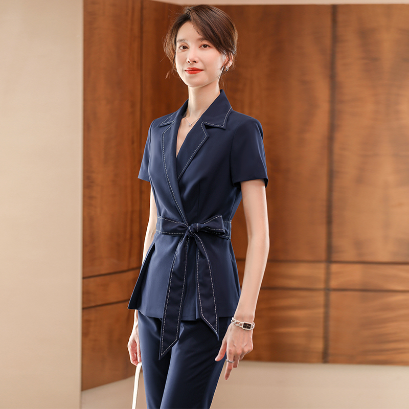 西装外套女夏季职业短袖小西服上衣大学生气质工作服韩版正装套装