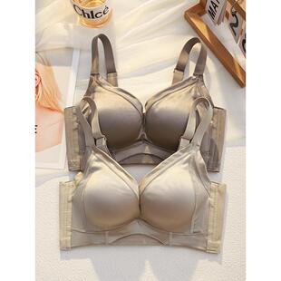 品牌专柜无痕内衣女小胸显大平胸专用加厚6cm无钢圈收副乳文胸