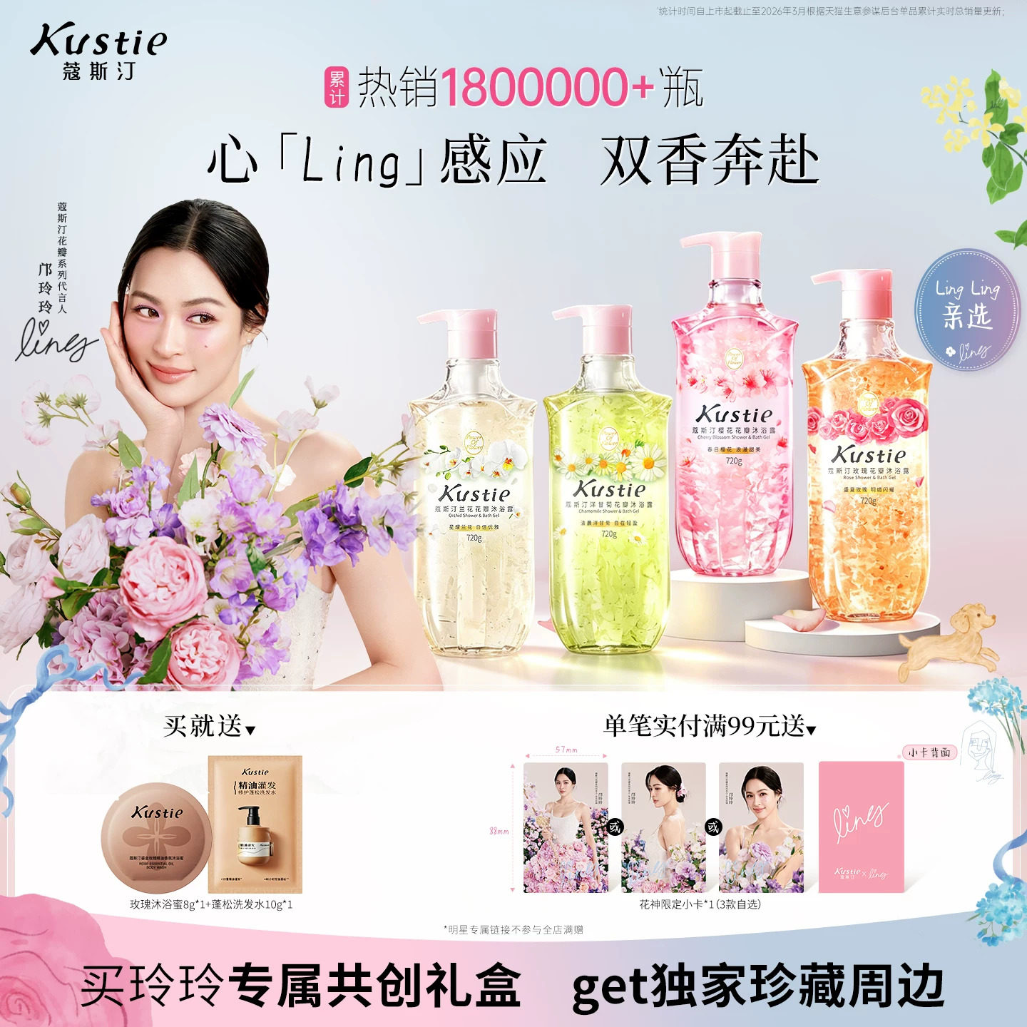 蔻斯汀樱花花瓣香氛沐浴露720g