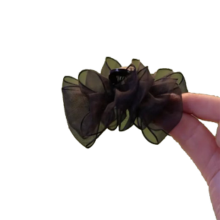 2024年夏季新款超仙网纱时尚可爱刘海碎发夹侧边夹小抓夹鲨鱼夹女