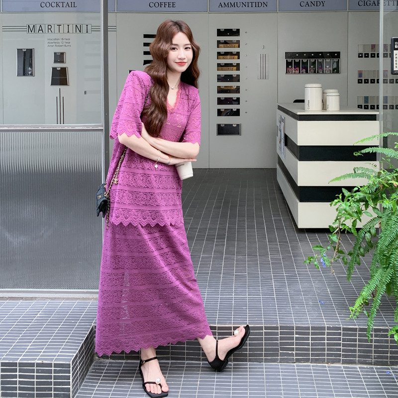 现货蕾丝时尚套装裙2C512-1095-P165控238,女装套装/套裙,昱喆服饰