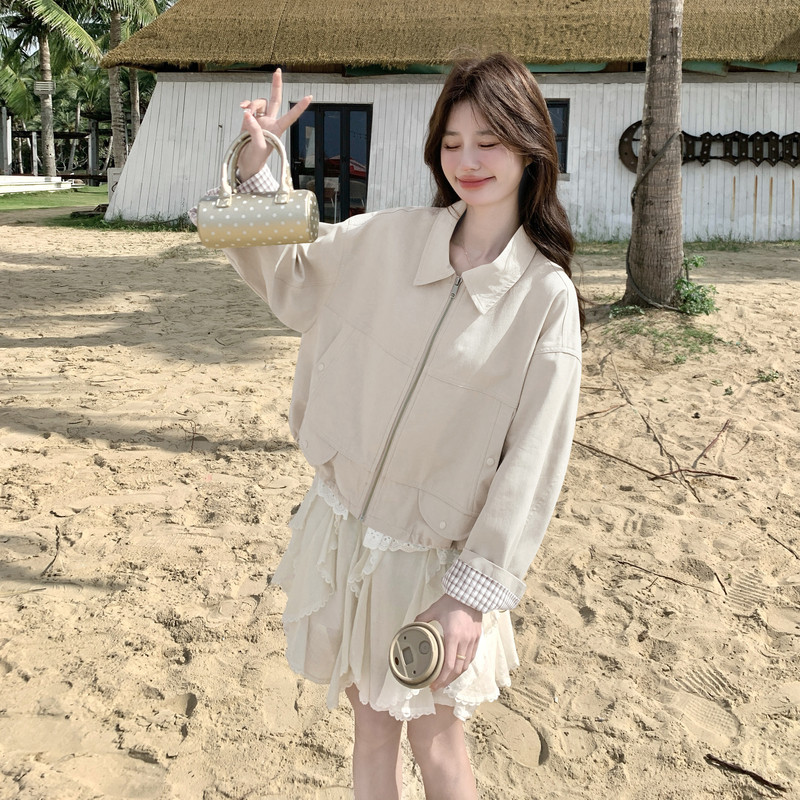 现货米白短外套女2C512-7031M新款P170控265,商品下架区,昱喆服饰