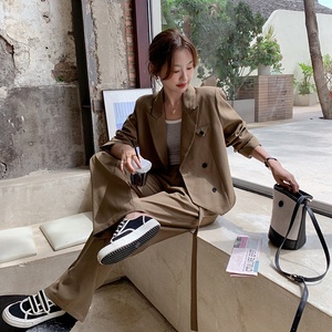 196现货 时尚套装西装 A113卡其 P145 控198,女装套装/套裙,昱喆服饰