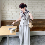 现货时尚套装女带围巾2C512-7070-P170-控258，女装套装/套裙，昱喆服饰