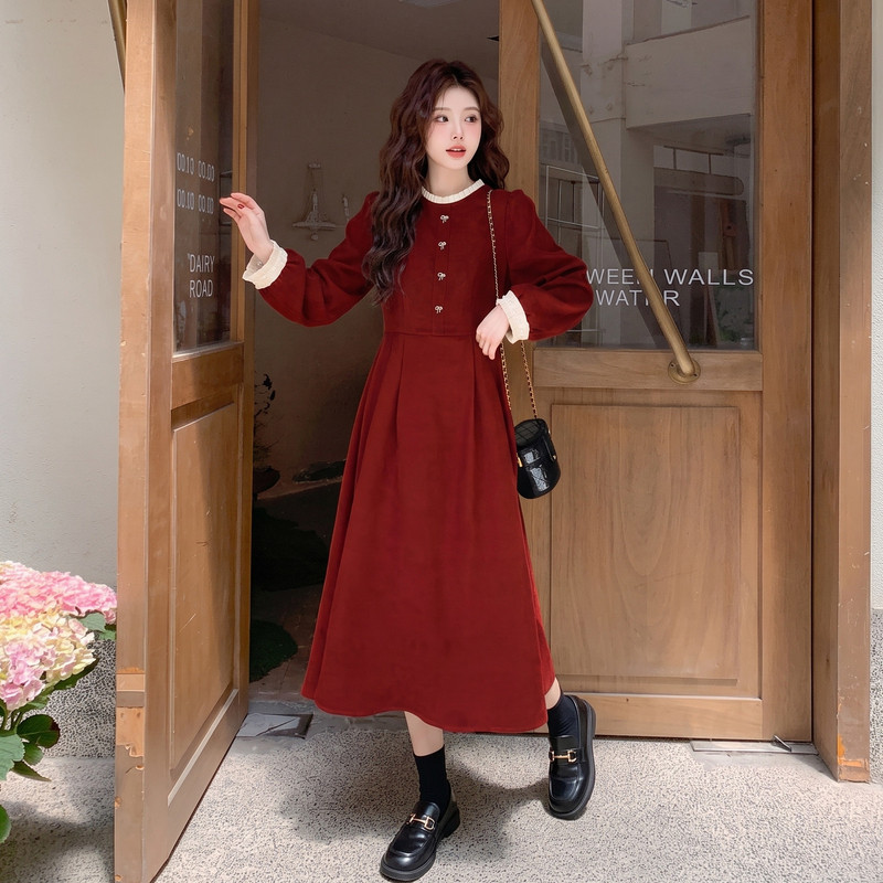 现货新款红色连衣裙女裙子2C512-906-P130-K188,女装连衣裙,昱喆服饰