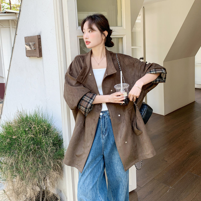 196现货2026春装风衣外套女7001新款P185控288，女装短外套，昱喆服饰