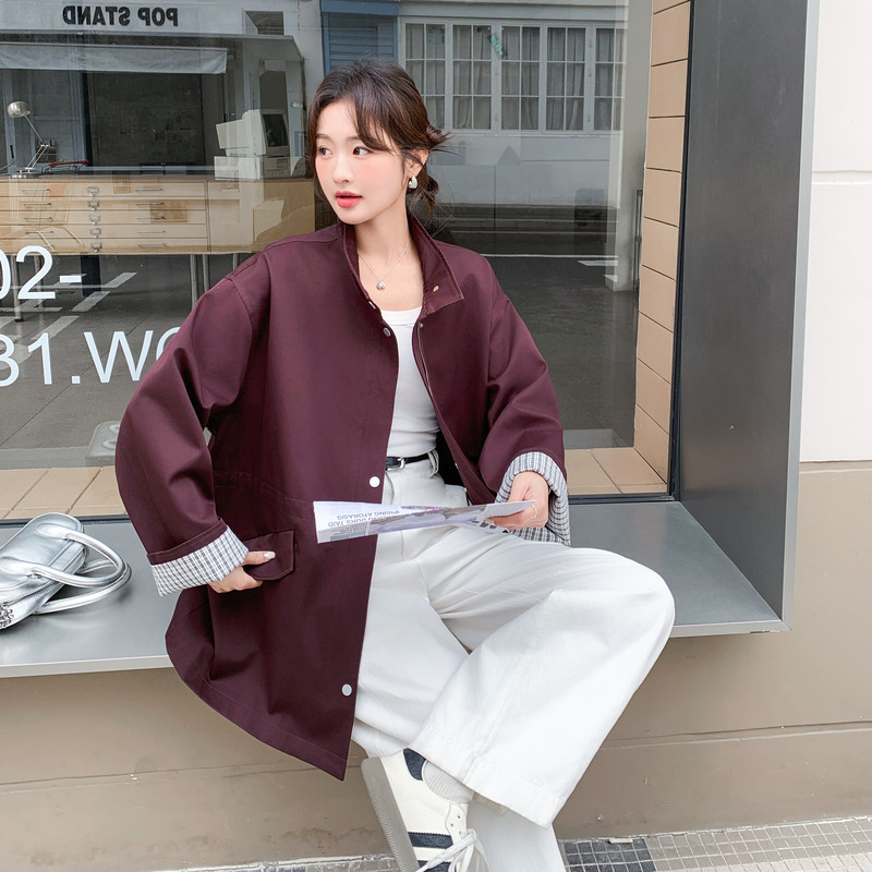 196现货2026春装风衣外套女7006新款P185控288，女装短外套，昱喆服饰