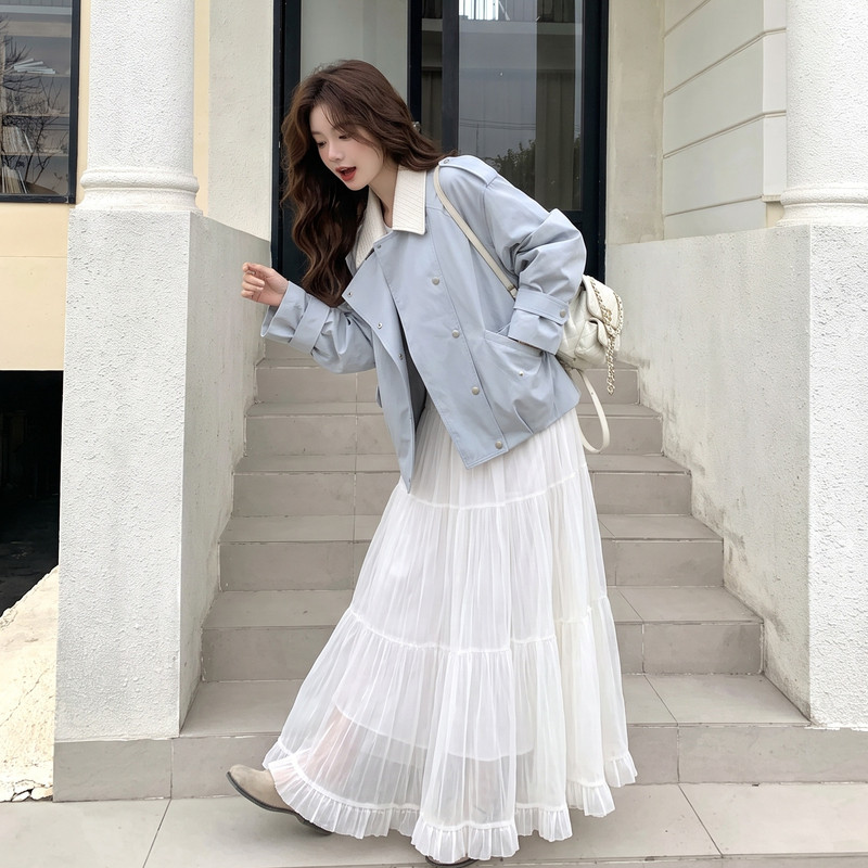 现货短外套女PU皮拼接2C512-7035-P165-K255,女装短外套,昱喆服饰