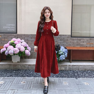 现货 新款红色连衣裙女裙子 2C512-906-P130-K188图片