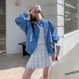 196现货仿牛仔短外套女7012新款P165控258，女装短外套，昱喆服饰