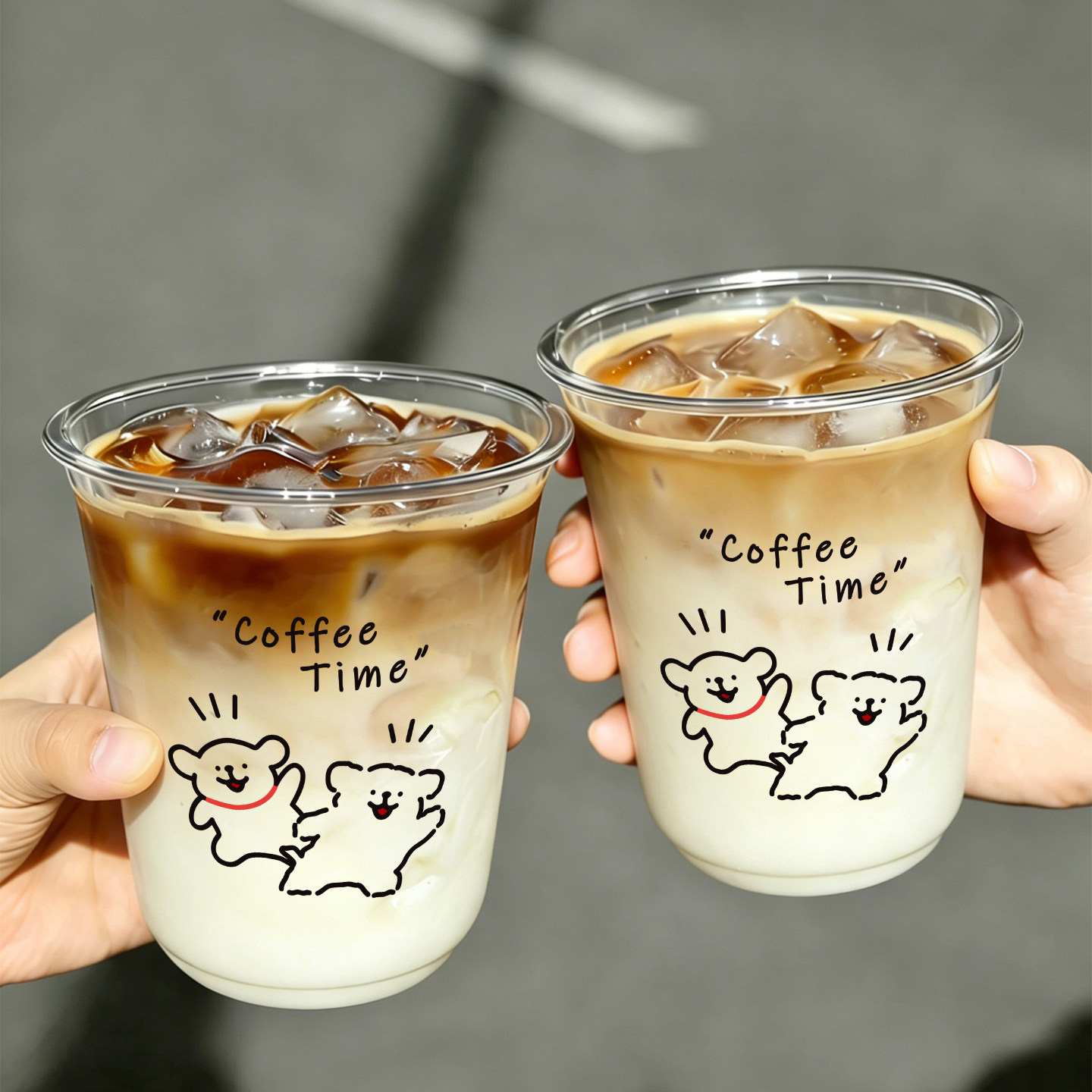 一次性冷饮PET塑杯带盖可定制图片