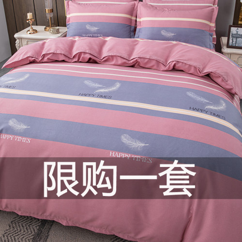 纯棉棉加厚简约北欧风四件套