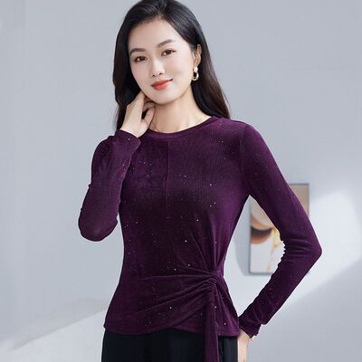 2025秋冬长袖收腰遮肚打底衫女