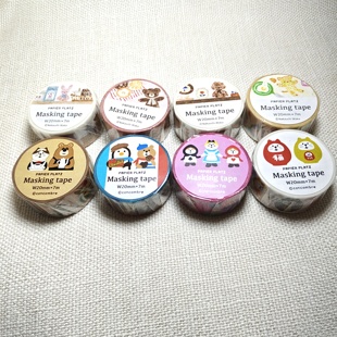 现货 platz和纸胶带necktie甜点小猫小狗兔子手账贴纸 日本papier