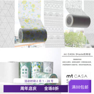 现货 MT和纸胶带 CASA SHADE 不织布 蕾丝花text字母四角 阴影