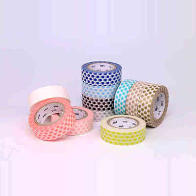 现货 mt和纸胶带 1P点状手帐圆点基础款紫 黑绿蓝 白色波点
