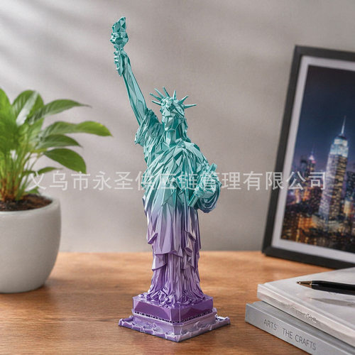 跨境 Desk Ornament 自由女神思考者雕塑趣味笔筒桌面小摆件26904
