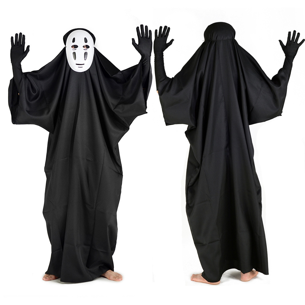 万圣节千与千寻服装儿童节无脸男cosplay鬼面具舞台表演服装