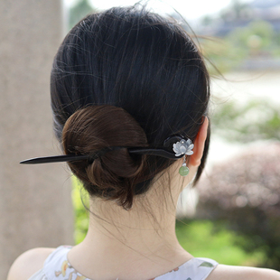 发簪簪子上班族日常通勤黑檀木发钗高级感小众发饰国风盘发神器