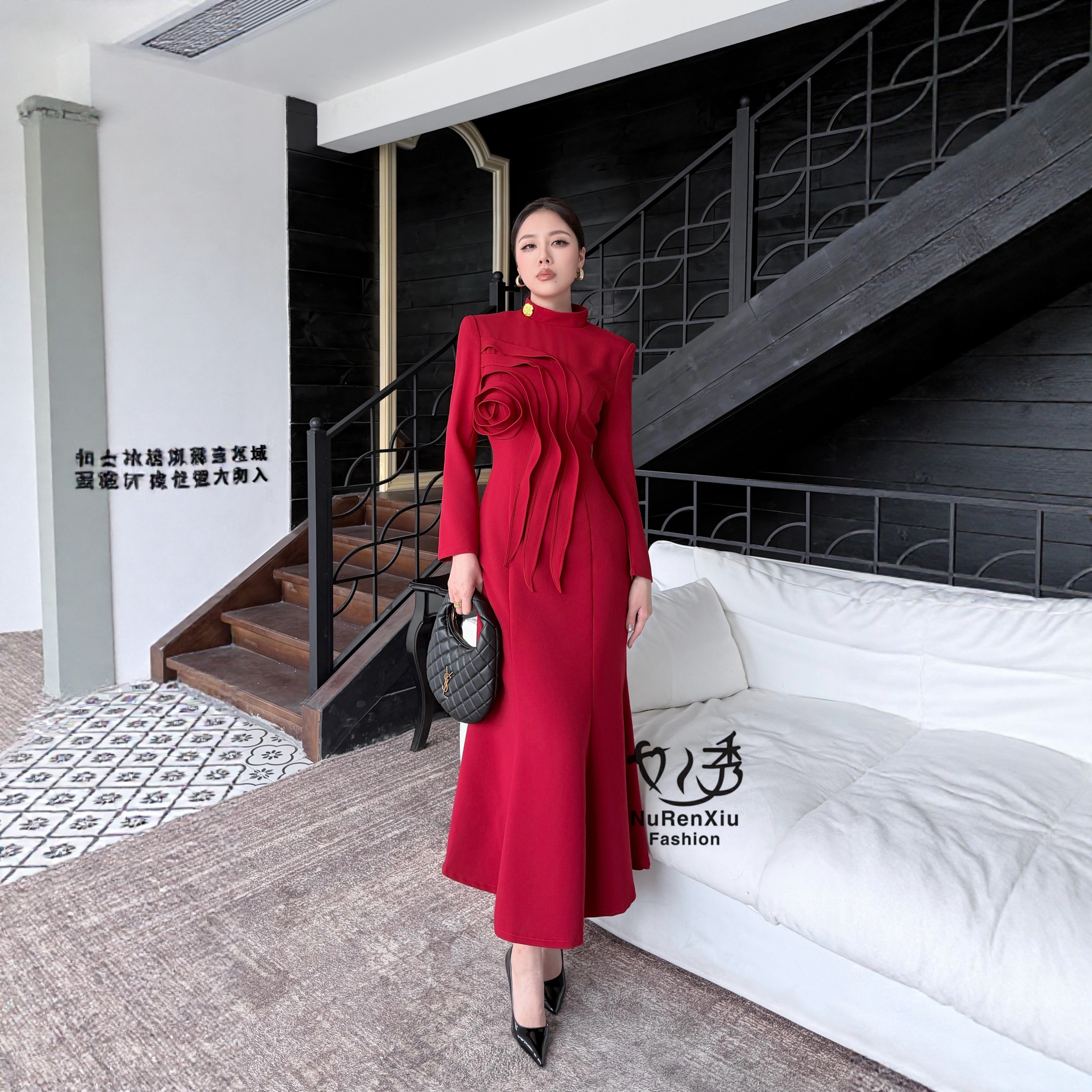 2026春季新款气质名媛风高级感修身显瘦长款连衣裙女包臀鱼尾长裙,女装/女士精品,连衣裙,淘宝优惠券,粉丝福利购,淘宝优惠卷