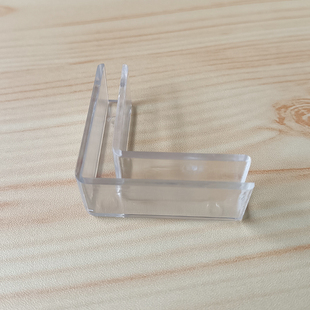 玻璃固定夹十字形透明卡槽底托夹C亚克力隔板组合夹连接卡扣一字4