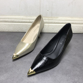 尖头细跟金属头浅口气质女单鞋 撤柜断码 新款 时尚 处理女鞋 2026春季