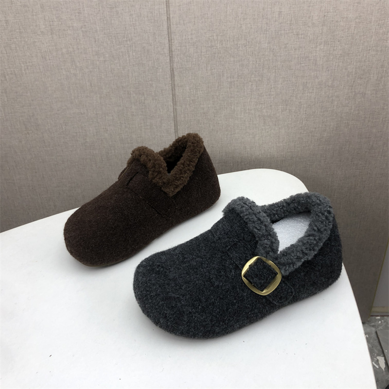 撤柜断码处理女鞋2025冬季款时尚加绒勃肯鞋保暖毛绒百搭休闲棉鞋