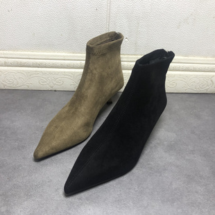 时尚 撤柜断码 新款 2025秋季 百搭舒适尖头细跟弹力瘦瘦靴女 处理女鞋