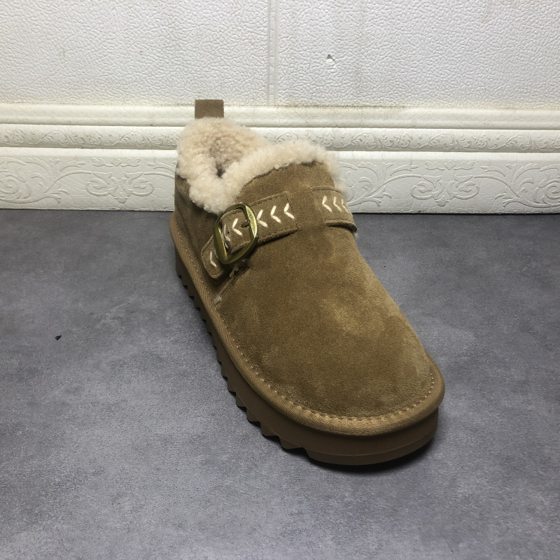 撤柜断码处理女鞋2025冬季新款时尚保暖毛毛鞋休闲百搭加绒勃肯鞋