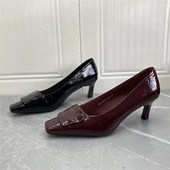 气质方头浅口细跟通勤百搭单鞋 撤柜断码 新款 时尚 处理女鞋 2026春季